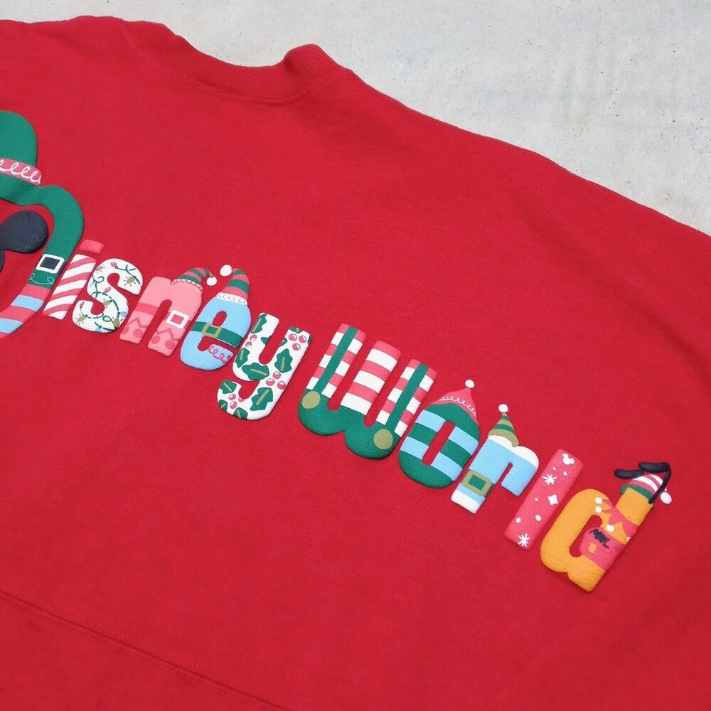 Walt Disney World Spirit Jersey Christmas Size Medium Holiday Character Logo - Picture 3 of 9